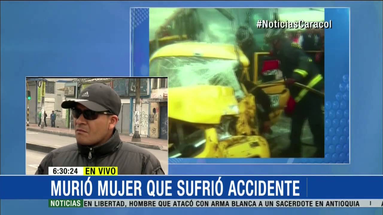 Muere pasajera de taxi que colisionó con articulado del Transmilenio - 28 de Abril de 2015
