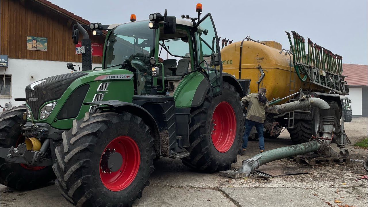 Fendt 724 mit Zunhammer 18500 Schei&szlig;e Ballern