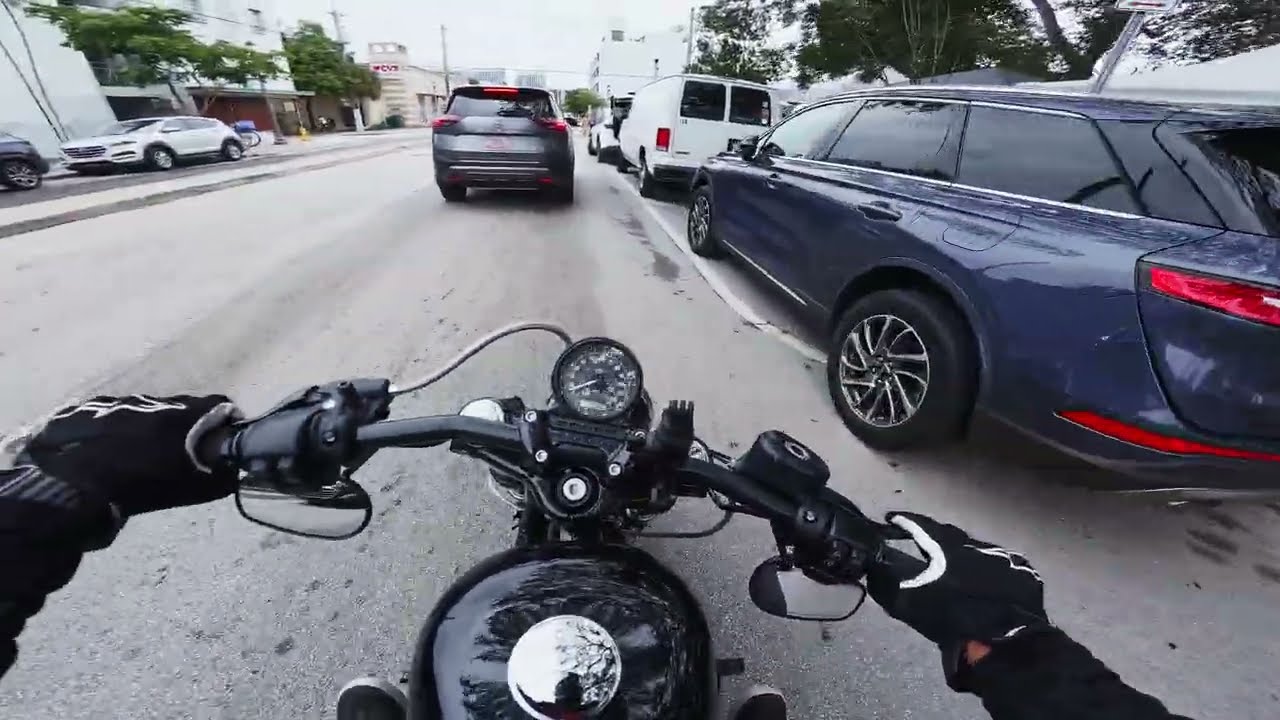 [4K] Harley Davidson 48 Straight Pipe | Coconut Grove Ride