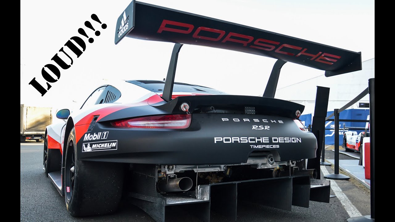Porsche 911 RSR screaming sound compil at LeMans 2017