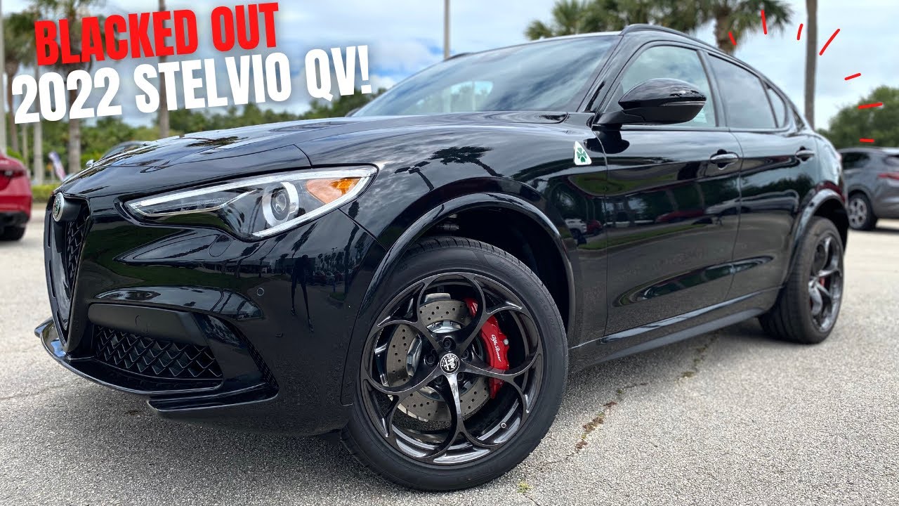 This 2022 Alfa Romeo Stelvio Quadrifoglio Is A Blacked Out Menace