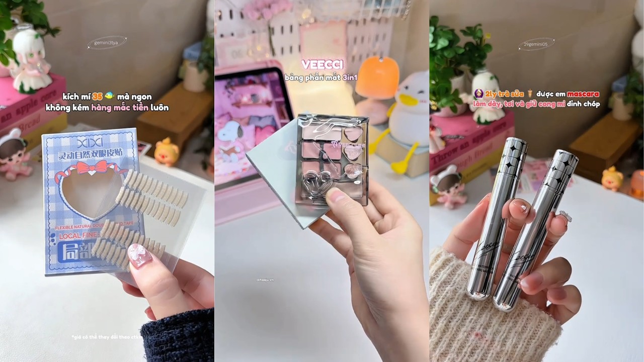 [Shopee Haul] Unboxing Đồ Makeup,Skincare Cho Các Nàng:Bảng Phấn Mắt,Mascara ,Son Kem Bùn...
