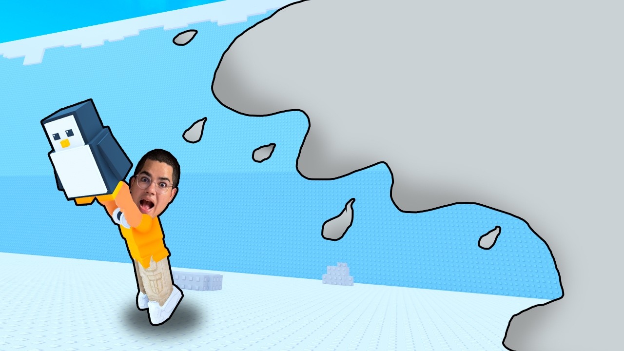 SALVANDO PINGUINS DE UMA AVALANCHE! (ROBLOX - ESCAPE AVALANCHE FOR PEGUINS)