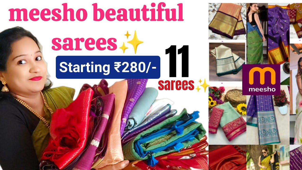 ✨Meeshoದಿಂದ ತರಿಸಿದ best quality border ಸೀರೆಗಳು, ಎಲ್ಲಾ ಹೇಗಿವೆ? ನೋಡಿ| functionwear saree collection 15