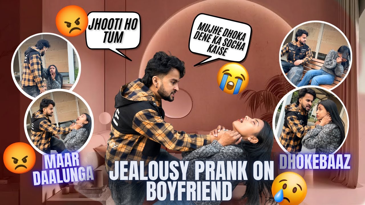 Jealousy Prank On Boyfriend😱Adi Bhot Zada Chid Gaya Bhot Zada Mara Mereko😭- ZIDDIADI