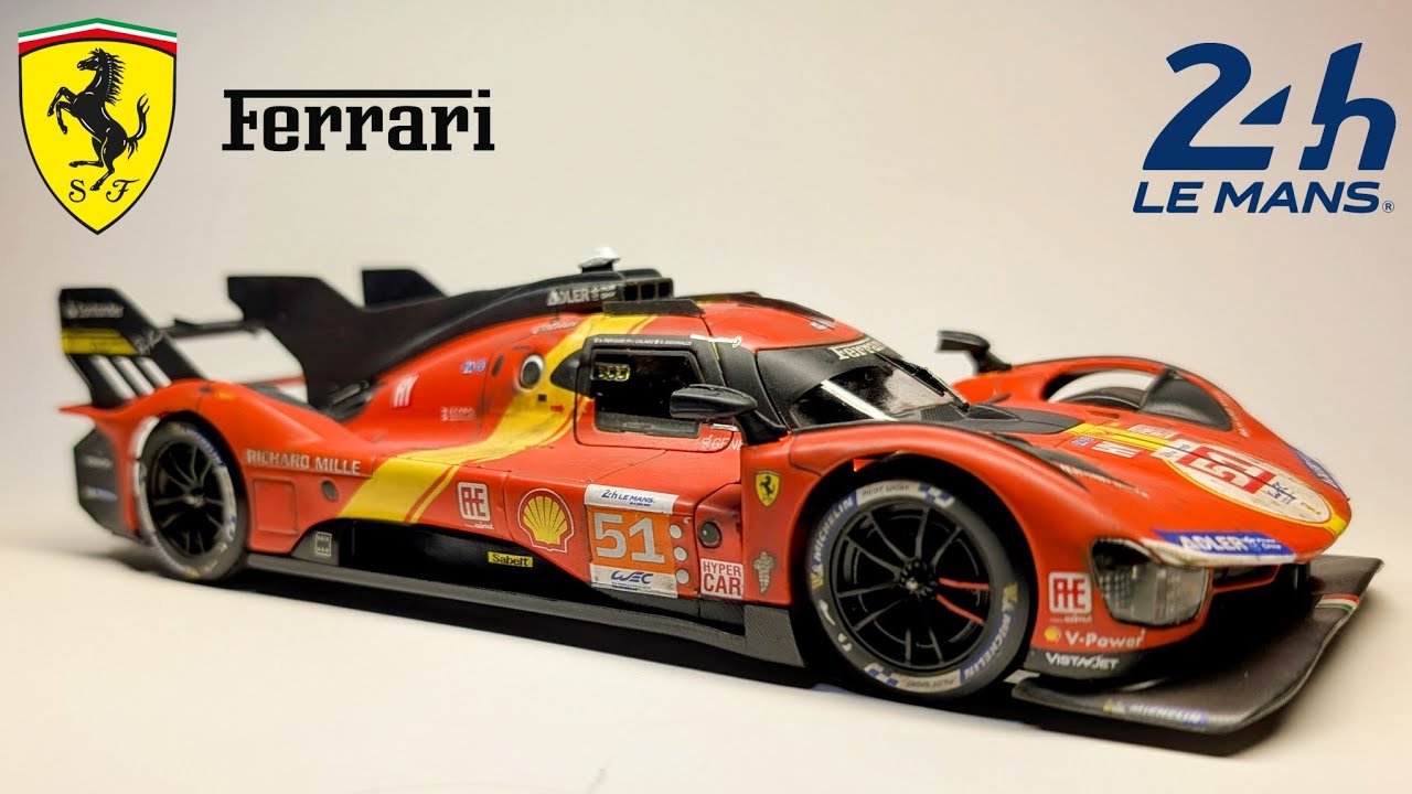 Ferrari 499p 24 Hours of Le Mans winner - building and weathering the 1/24 scale Bburago metal kit