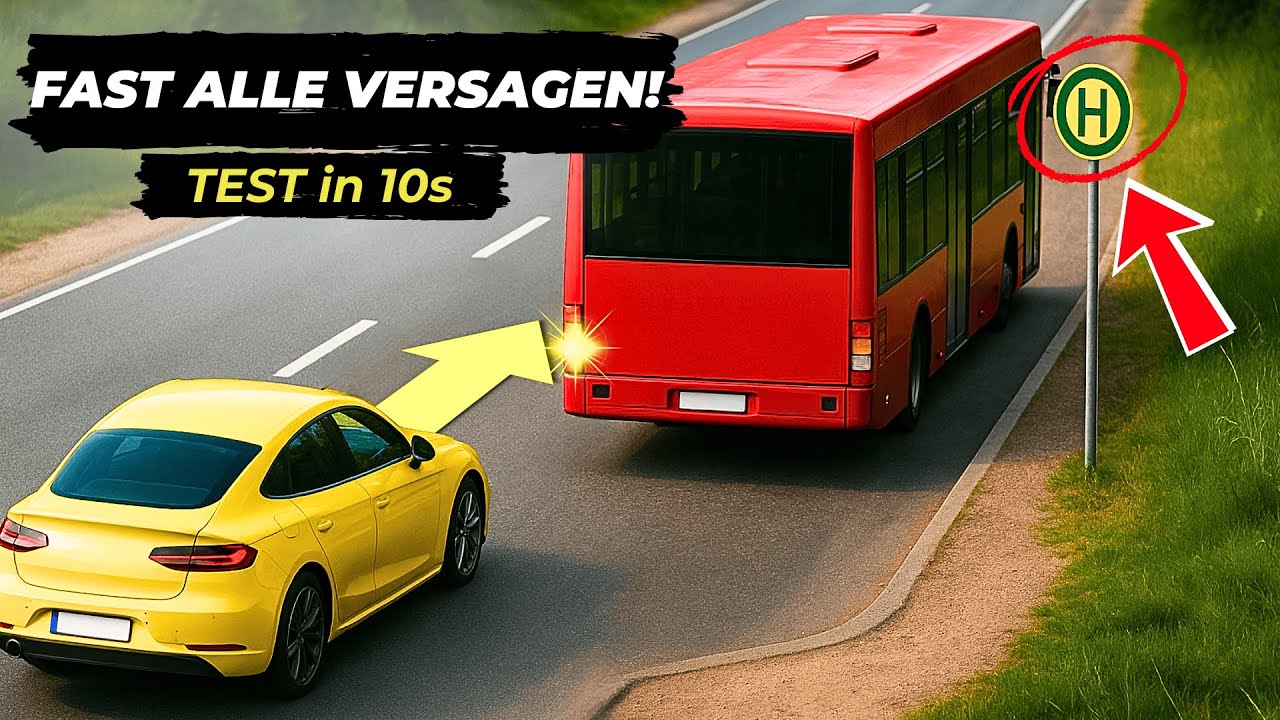 Muss der Autofahrer dem Bus die Vorfahrt lassen? Teste dein Wissen! | StVO