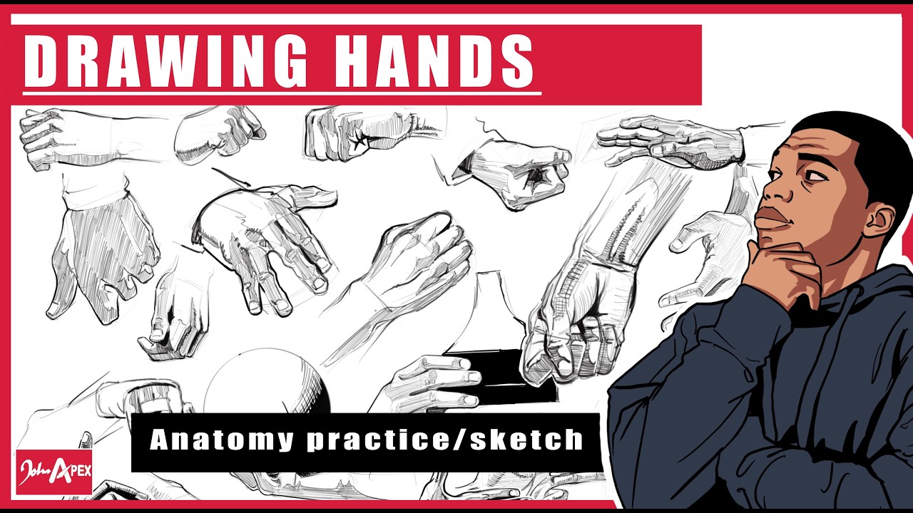 Drawing Hands Using Sport References  anatomy study