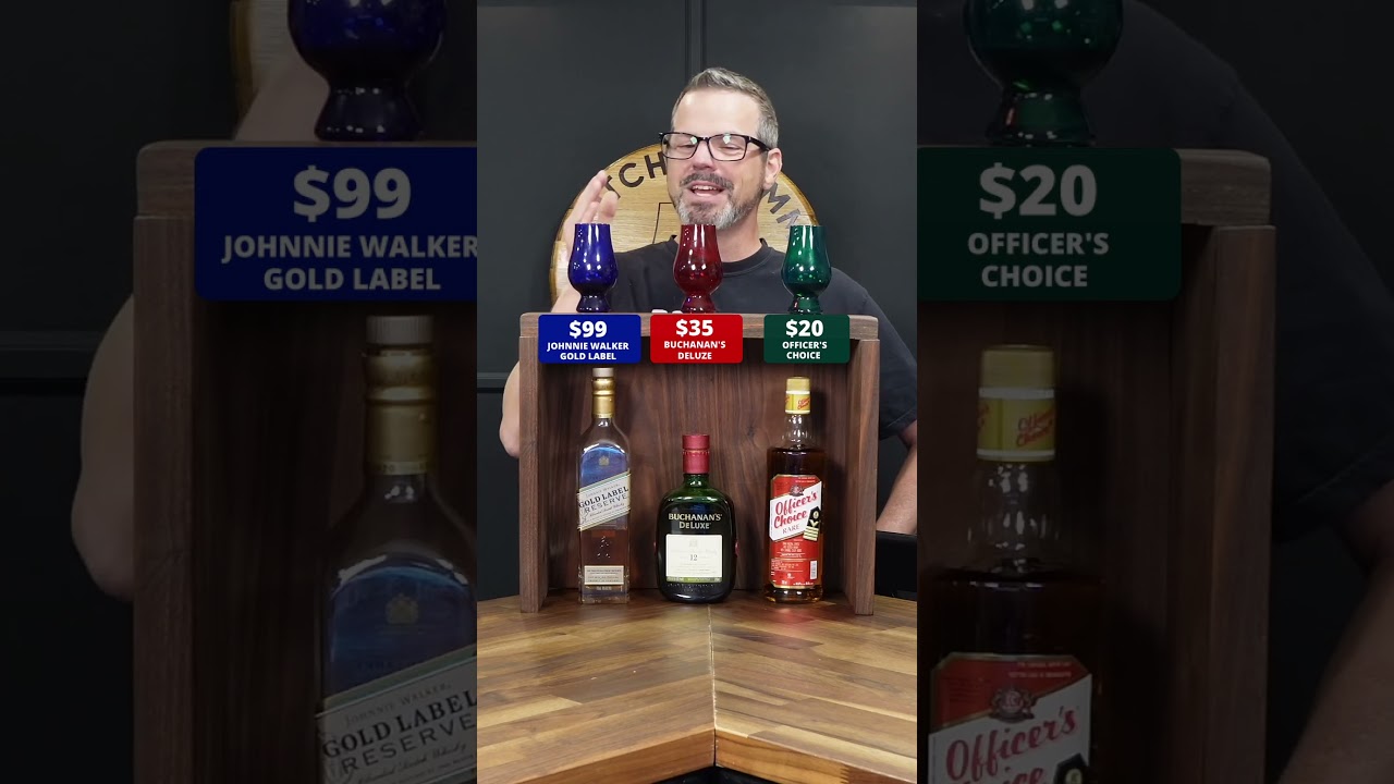 Can I Taste the $99 Scotch?! 🥃 JW Gold vs Buchanan&rsquo;s 12 vs Officer&rsquo;s Choice