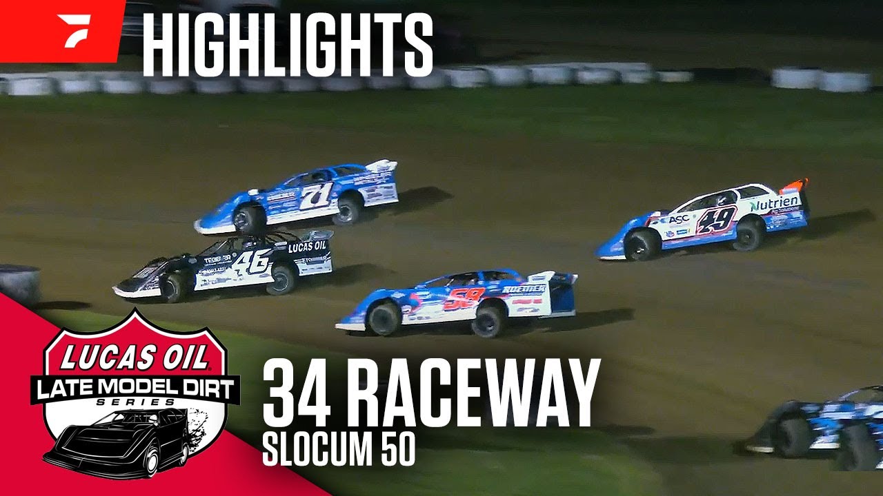 Slocum 50 | Lucas Oil Late Models at 34 Raceway 7/11/24 | Highlights
