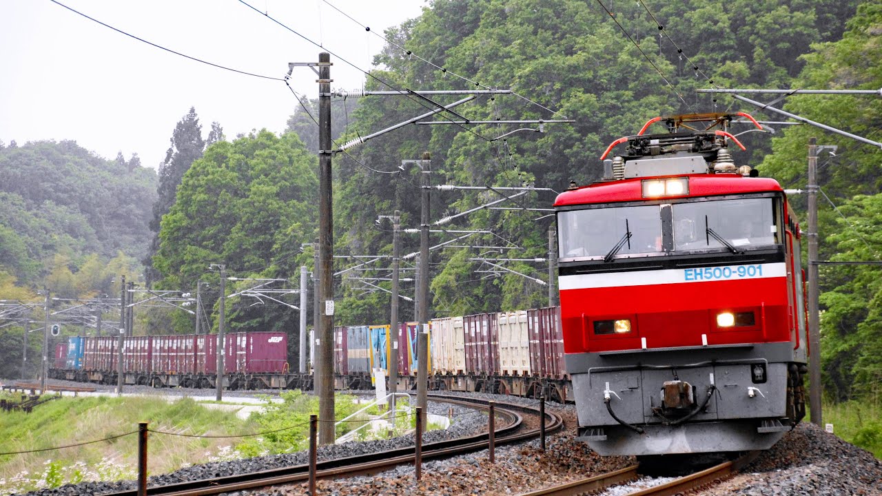金太郎がモーター音全開通過シーン集 EH500貨物列車 2013年東北本線定点撮影