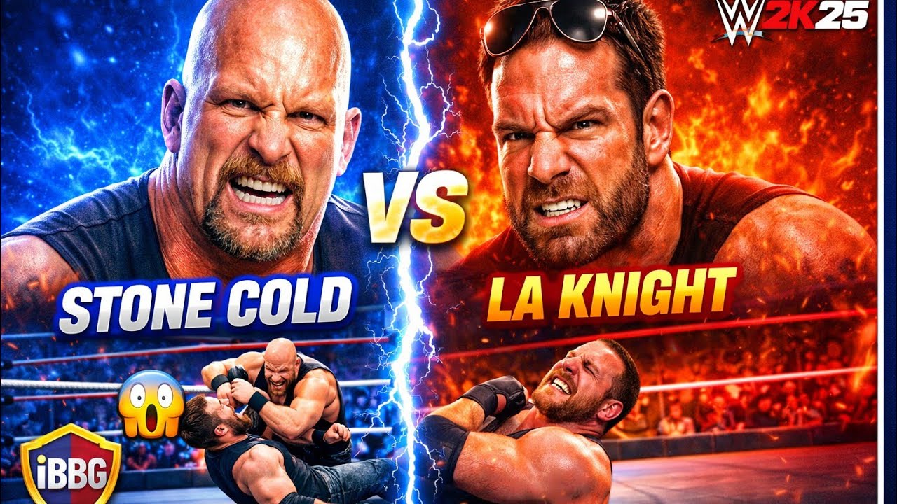 Stone Cold Steve Austin vs LA Knight 🔥 WWE 2K25 PS5 Full Match | Attitude Era vs Megastar
