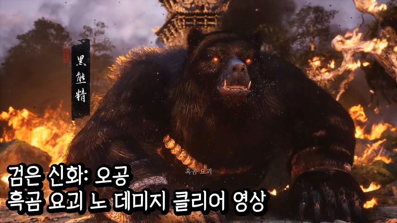 검은 신화: 오공 - 흑곰 요괴 노 데미지 클리어 영상