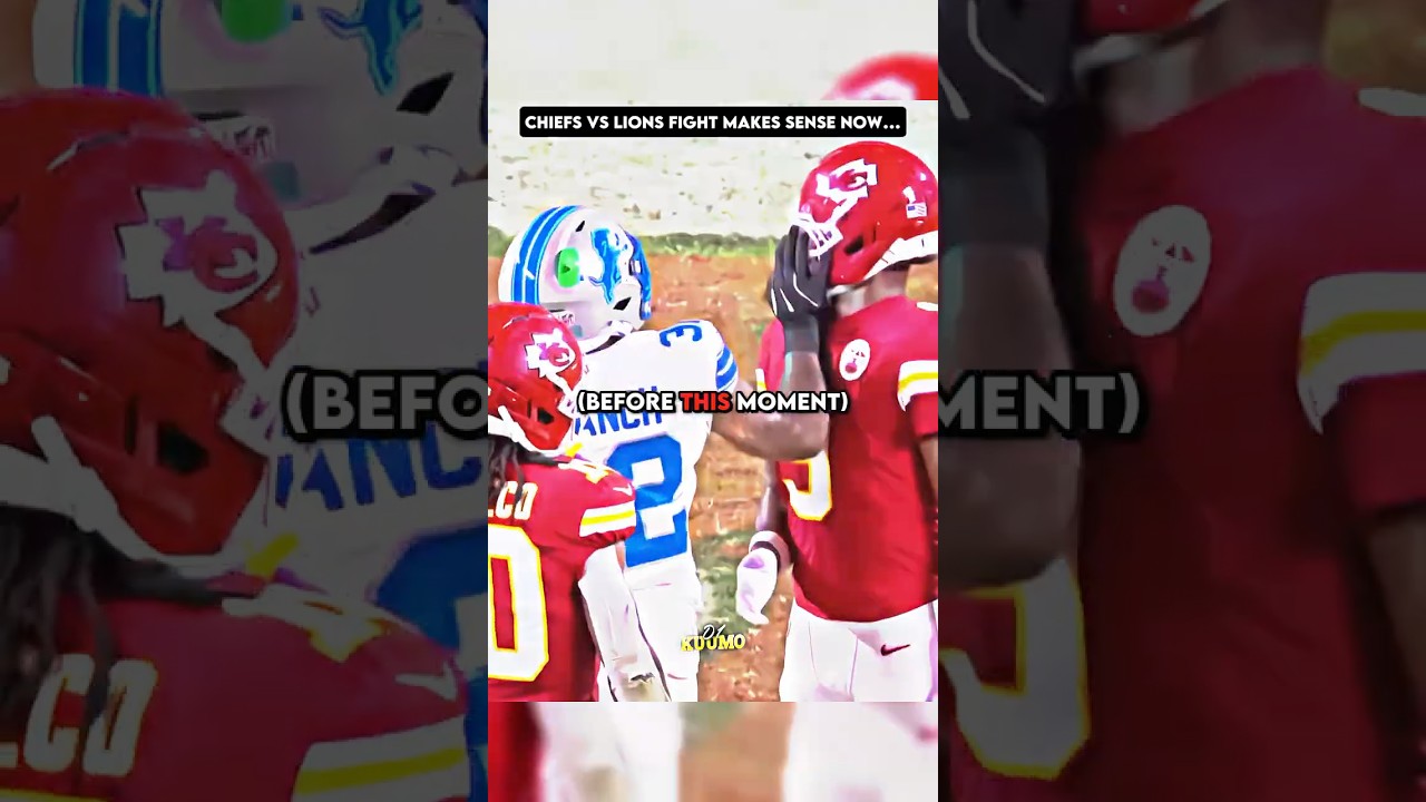 Chiefs vs Lions Fight ☠️☠️ #nfl #shorts
