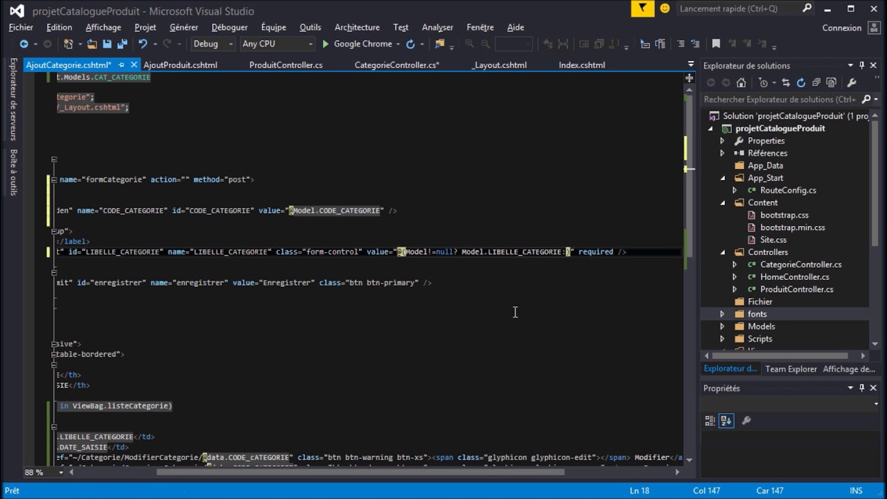 Partie7/8 - Creer une appli web avec ASP.NET et SQL server - Modifier des données
