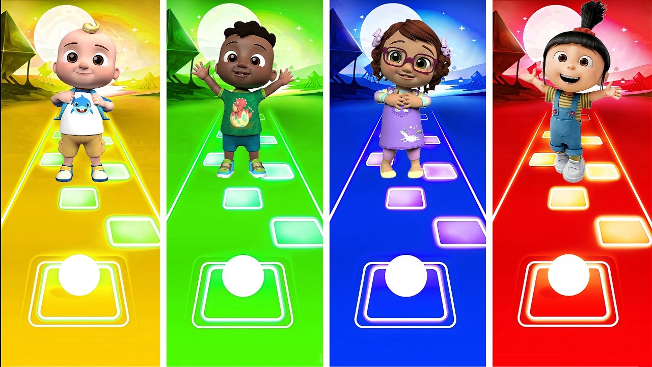 Baby Calm Down FULL HD | Selena Gomez & Rema Official / Cocomelon - Tiles Hop Battle Part 4
