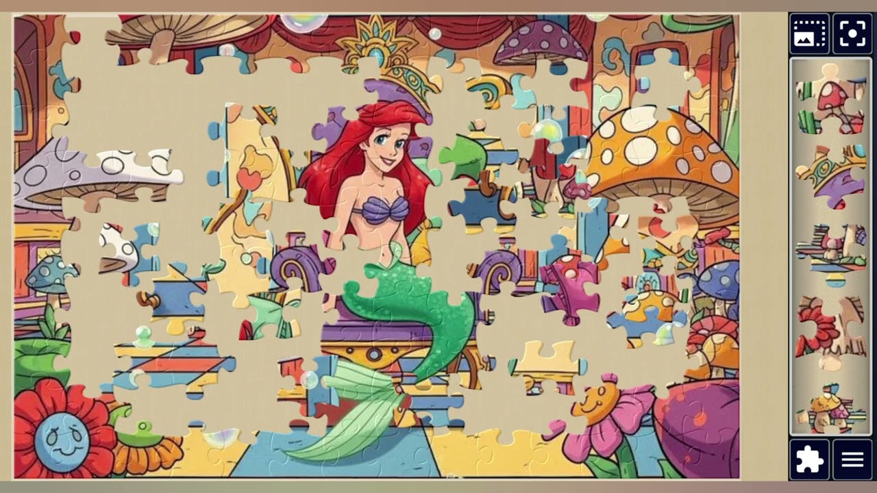 Ariel's Psychedlic Mushroom Lounge🧜🏼‍♀️🍄🍄🍄🌈✨️🪄//jigsaw puzzles🧩//jigsaw puzzles journey🧩//