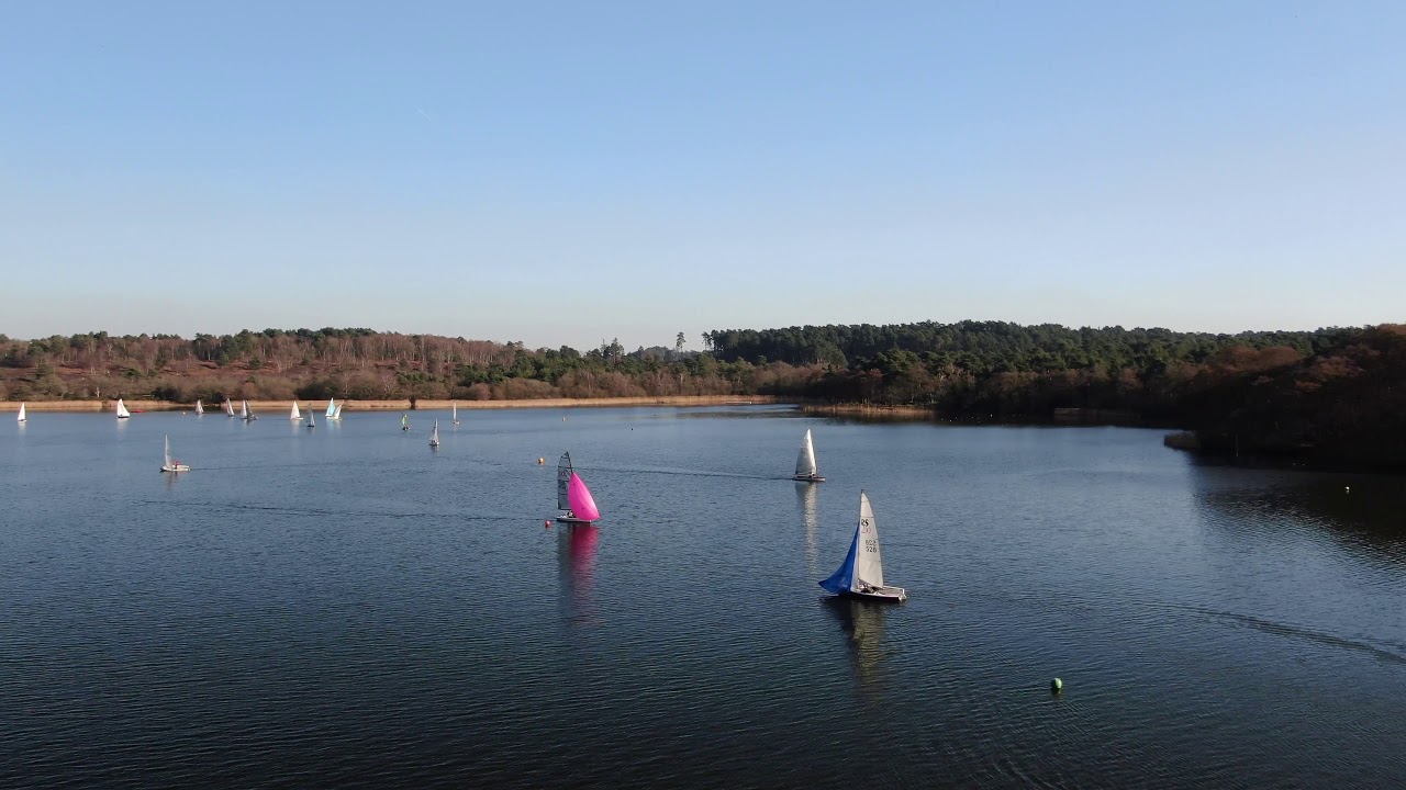 Frensham Ponds Dinghy sailing - Surrey - Ariel View