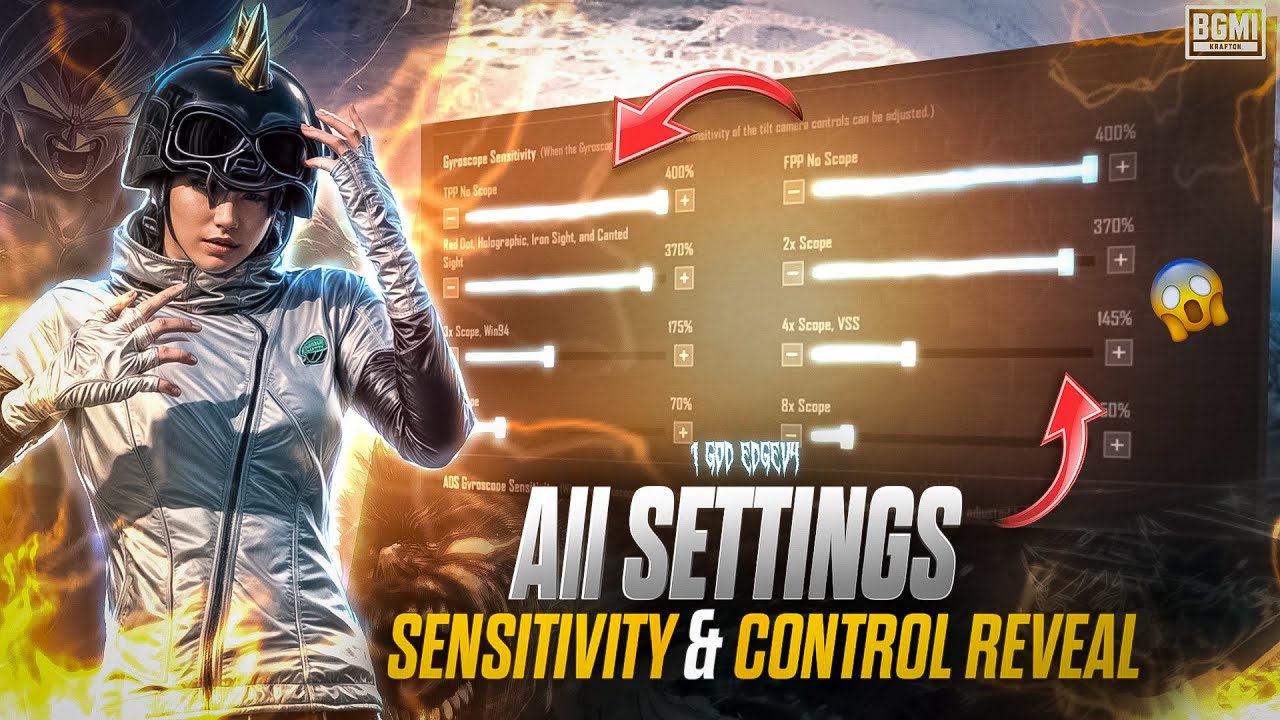 Most awaited controls and sensitivity!🔥 BEST BGMI SETTINGS! | Conqueror lobby clutch highlights!