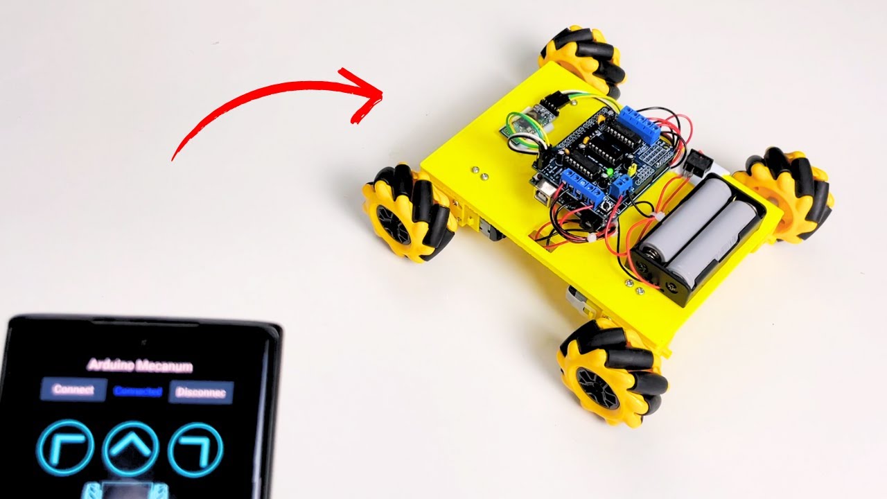 DIY Arduino Mecanum Wheels Robot &ndash; Full Build + Bluetooth Control