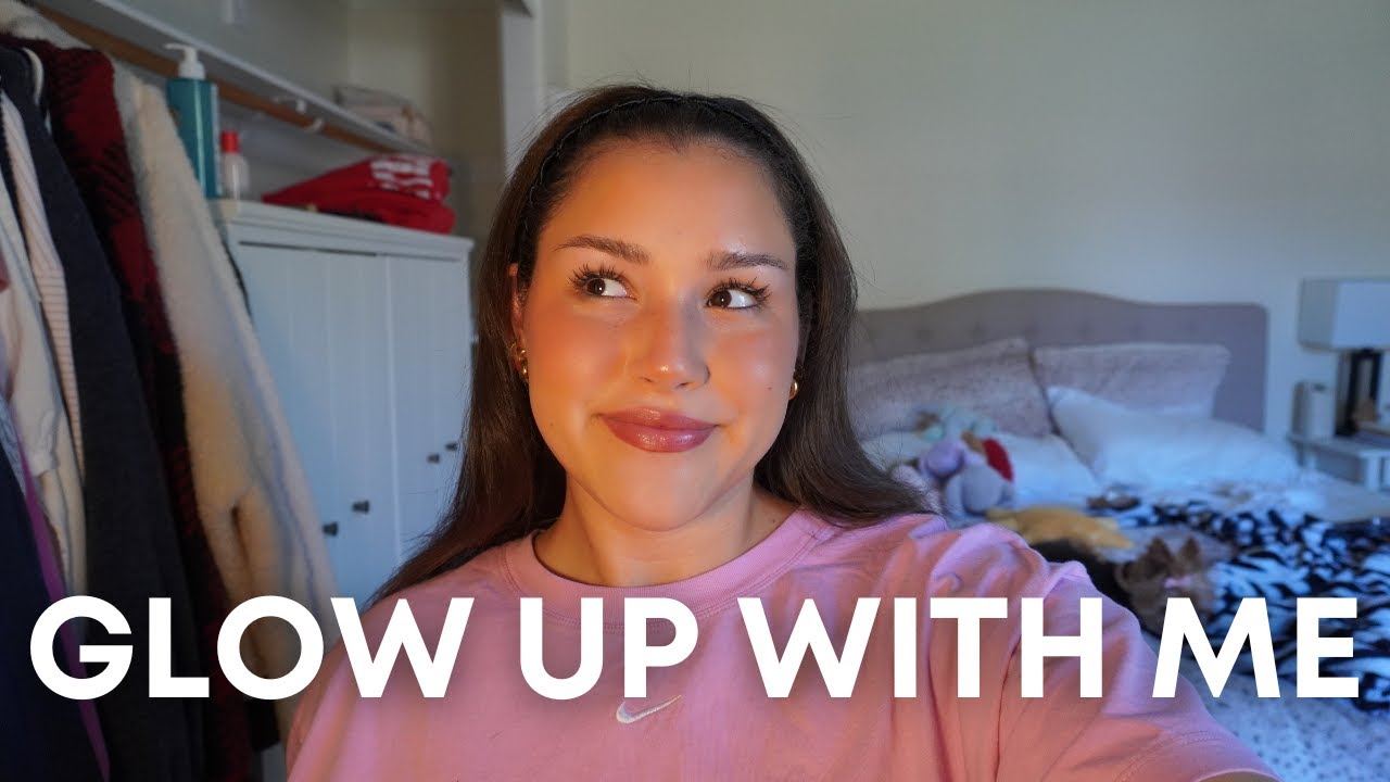 glow up with me - skincare, waxing my face, makeup tutorial