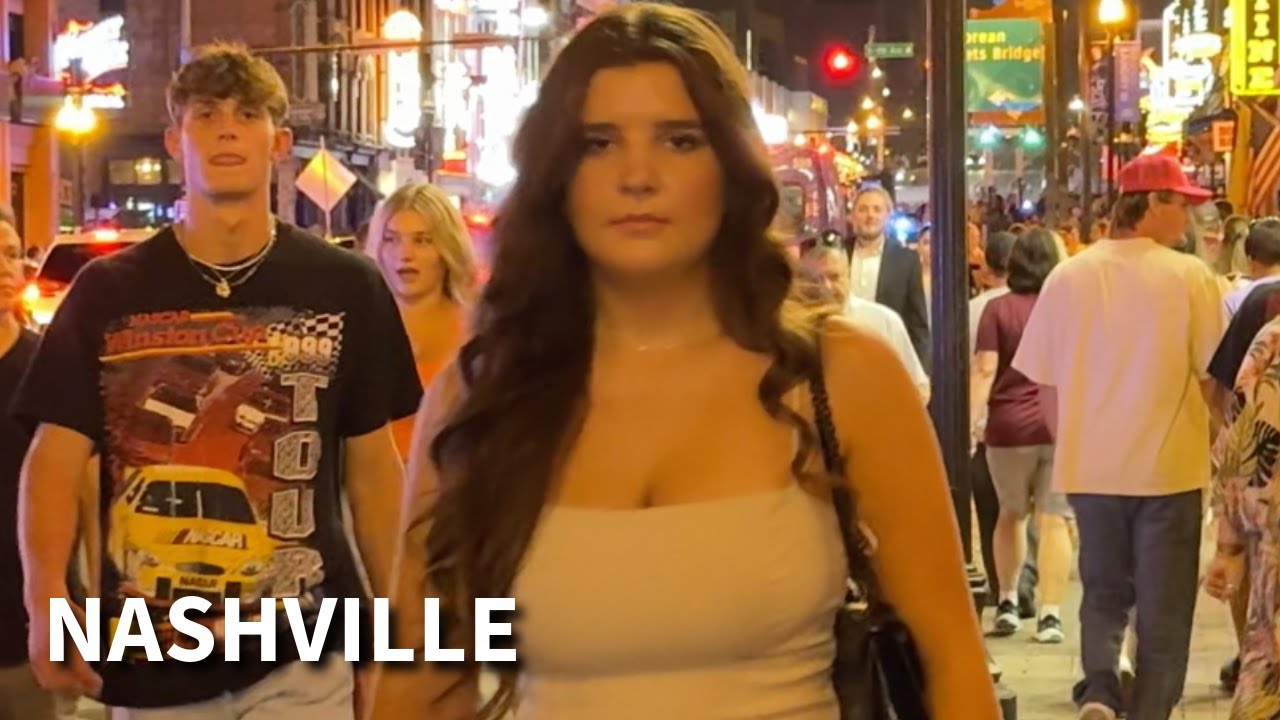 Evening Walk in Nashville, Tennessee on Saturday | October 5, 2024 | 4k Video, Music City Sounds