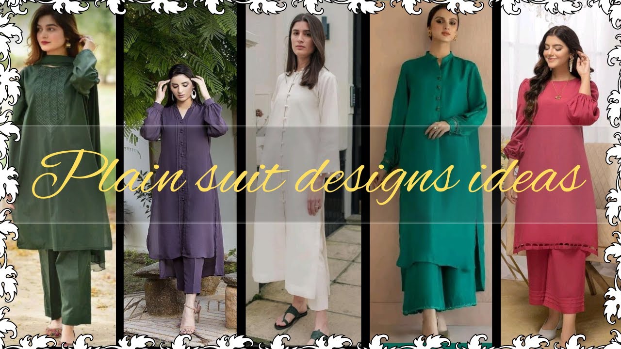 Trendy Plain Suit Designing Ideas 2024 |Latest plain Dress Design 2024| @Dressdesignsideas21