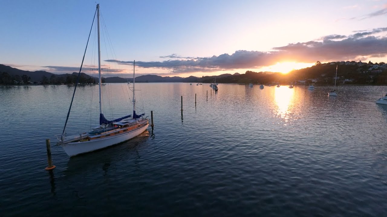 Sunset at a marina somewhere in NZ