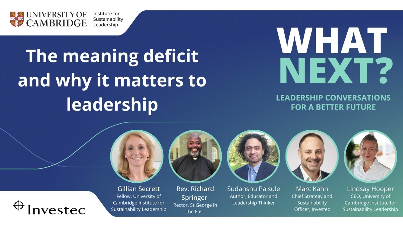 The Meaning Deficit and Why It Matters to Leadership