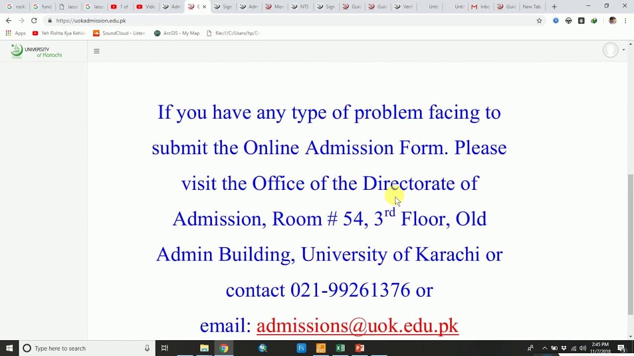 KU admission form tutorial..