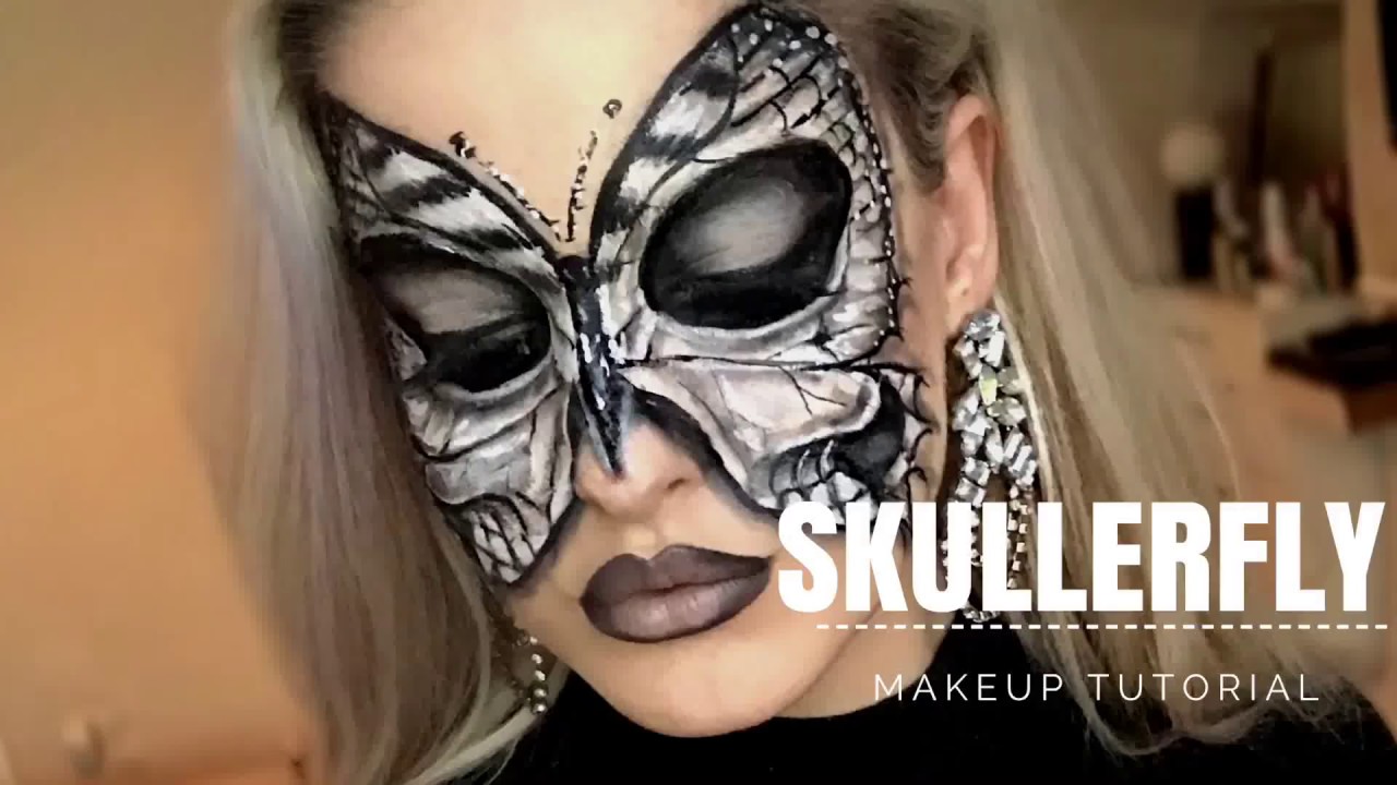 Skullerfly ( Skull Butterfly ) makeup face paint tutorial
