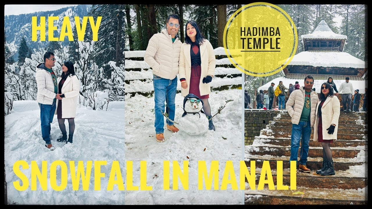 Manali Snowfall 2024 | मनाली में हुई भारी बर्फ़बारी | Manali Snowfall Today | Hadimba temple Manali