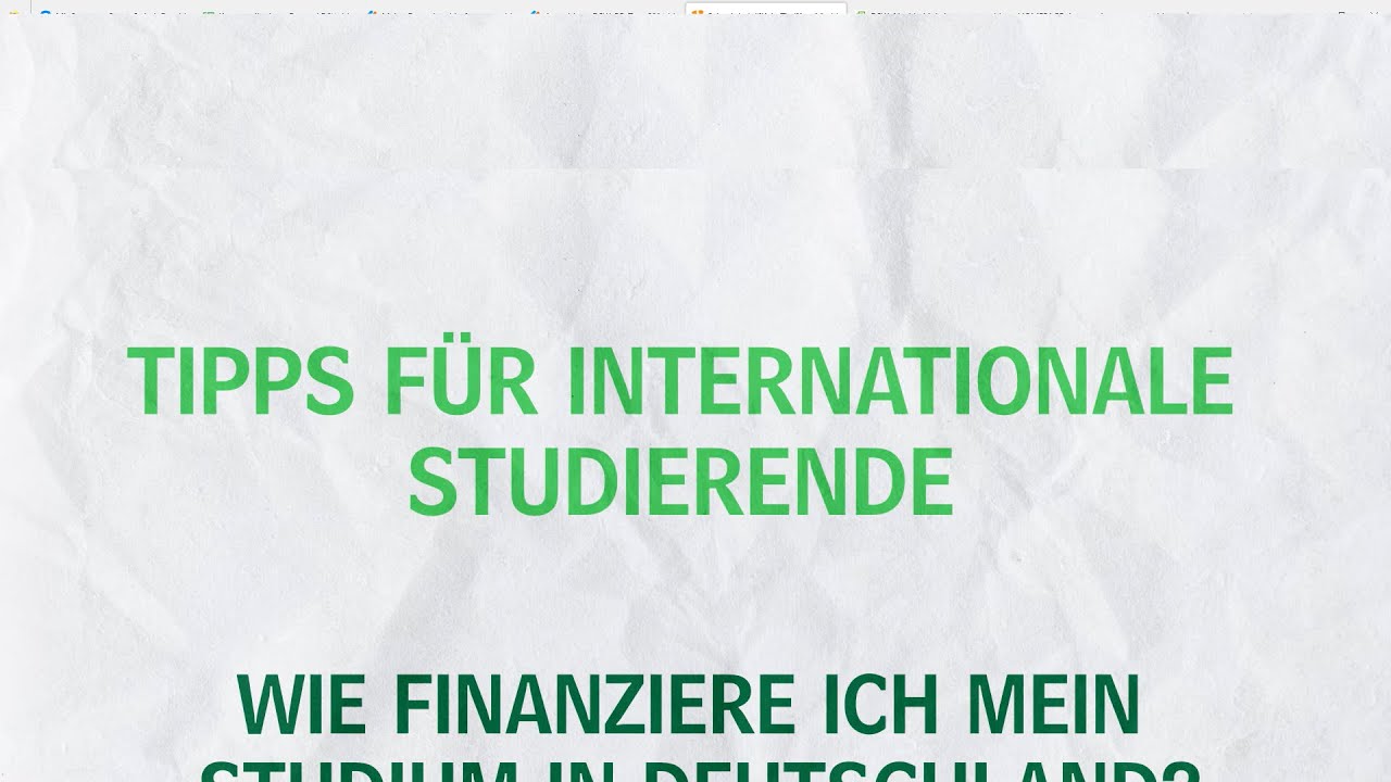 Tipps f&uuml;r internationale Studierende &ndash; Wie finanziere ich mein Studium in Deutschland&ldquo;