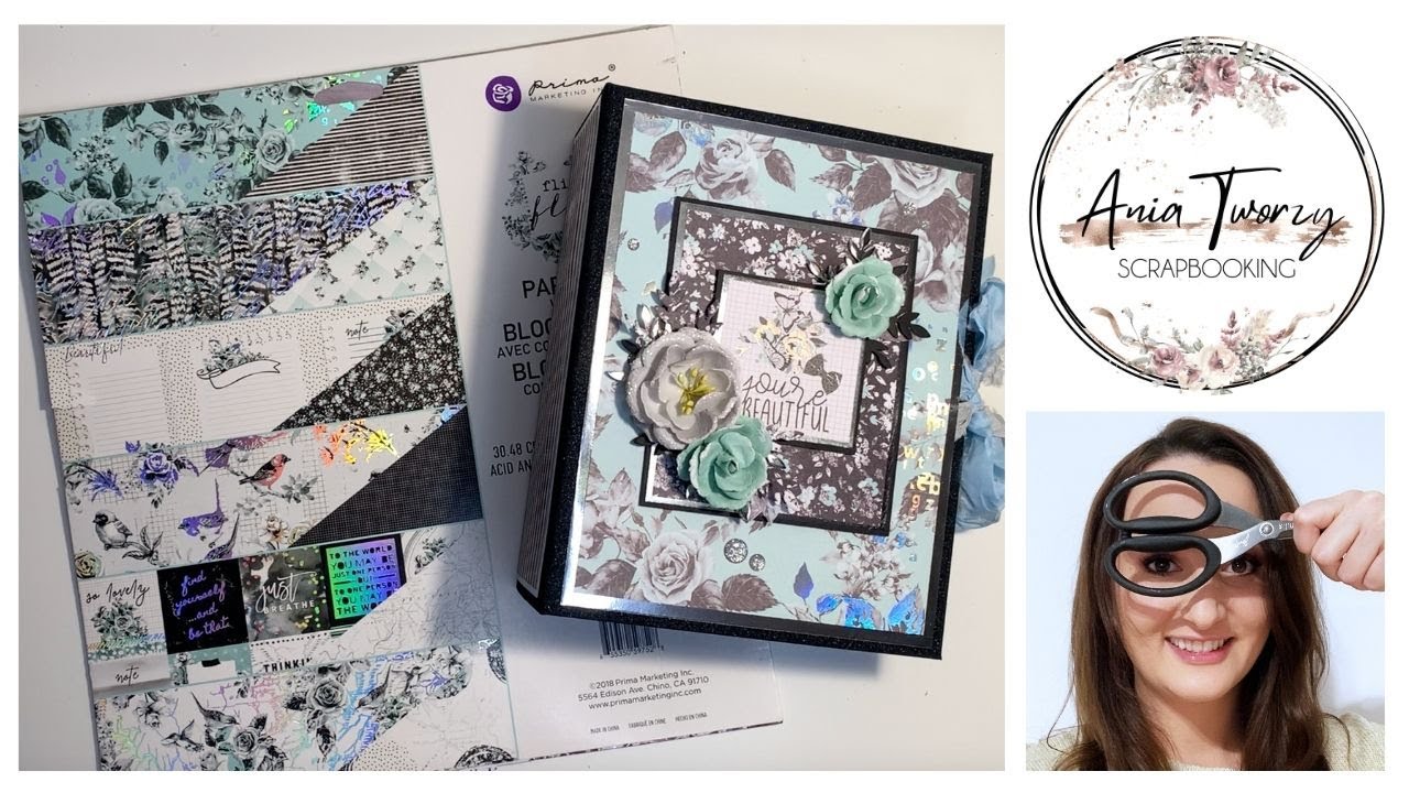Album z kolekcji Flirty Fleur Prima Marketing - prezent urodzinowy dla scraperki - scrapbooking