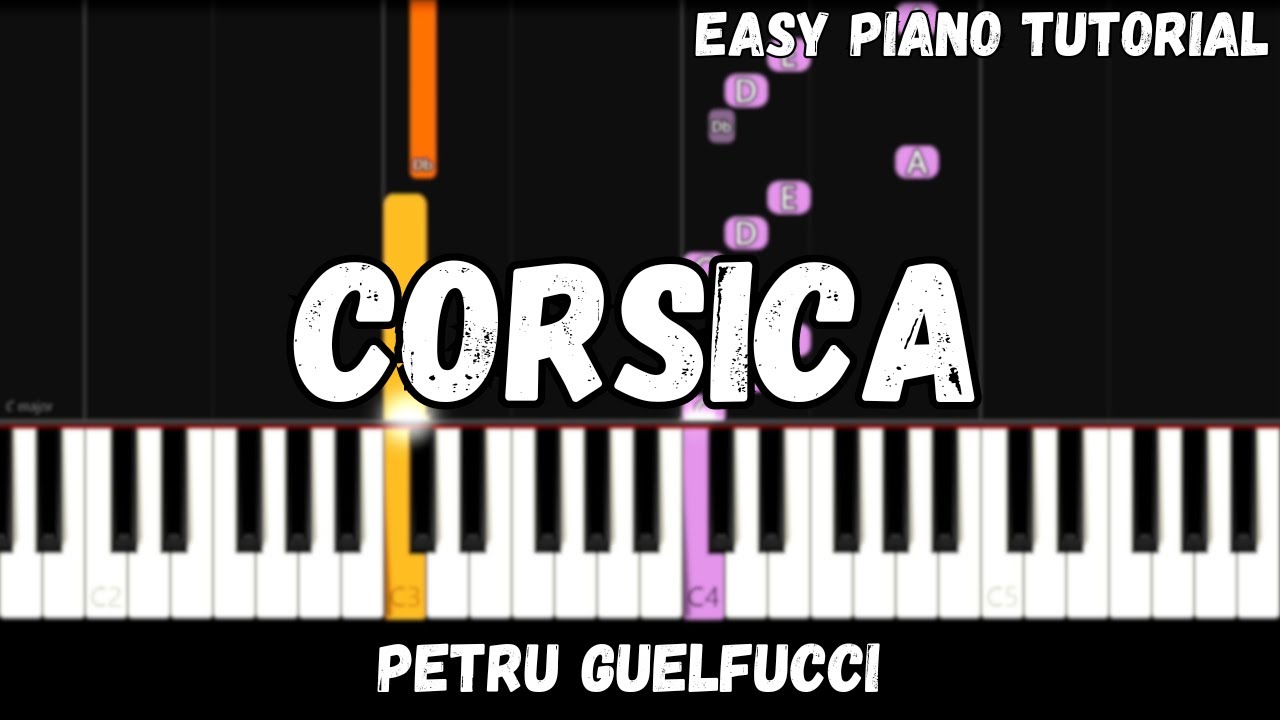Petru Guelfucci - Corsica (Easy Piano Tutorial)