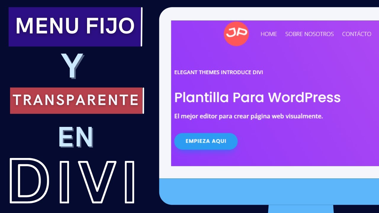 Encabezado Fijo divi 😍 Como Crear un Menú Fijo y Transparente con divi theme builder