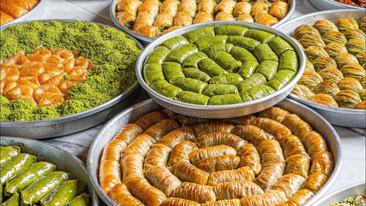 Весь процесс приготовления профессиональных сортов турецкой пахлавы | Турецкая кухня