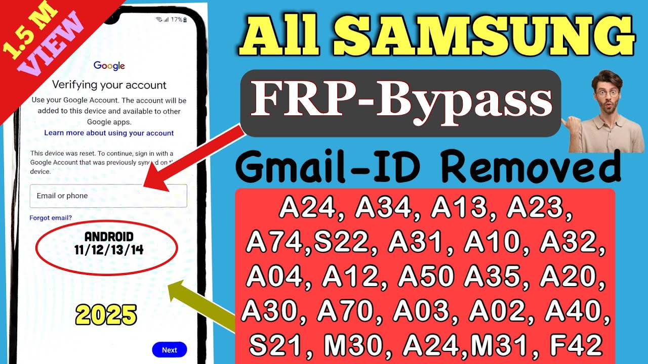 ALL SAMSUNG FRP BYPASS 2025 (100% WORK) Android 11-12-13-14 Latest Security✔️Frp Unlock Without Pc
