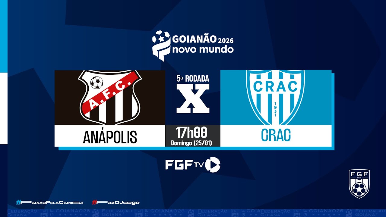 An&aacute;polis x Crac - Goian&atilde;o Novo Mundo 2026 - 5&ordf; rodada
