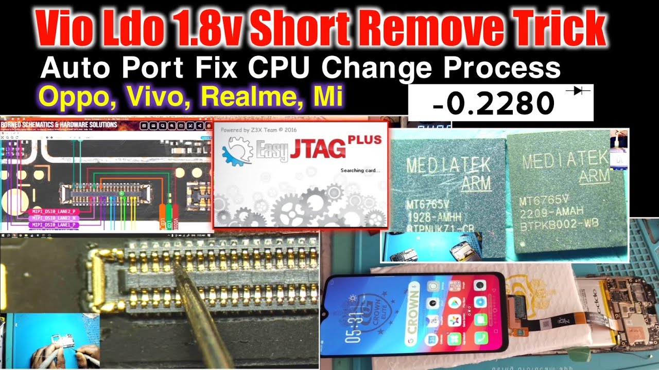 Oppo A5s Dead Recover Auto Port Solution | Vio 1.8v Full Short Solution Best Trick