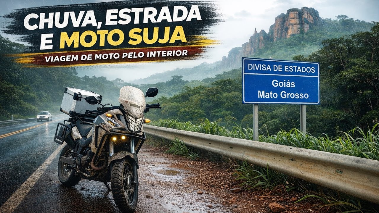 VIAGEM DE MOTO PELO INTERIOR | CHUVA E ESTRADA