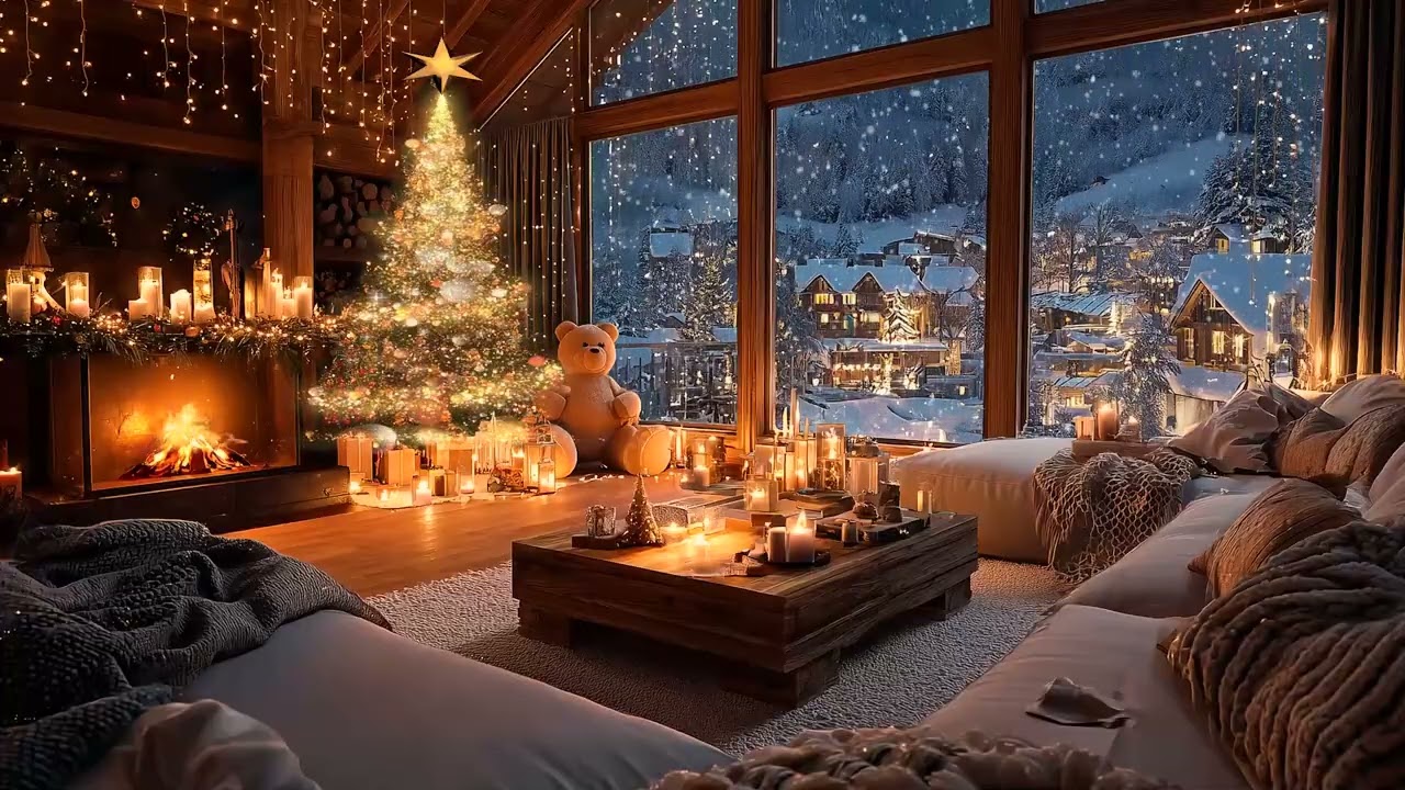 Relaxing Christmas Music 2025 | Cozy Snowfall Ambience for Sleep & Holiday Calm