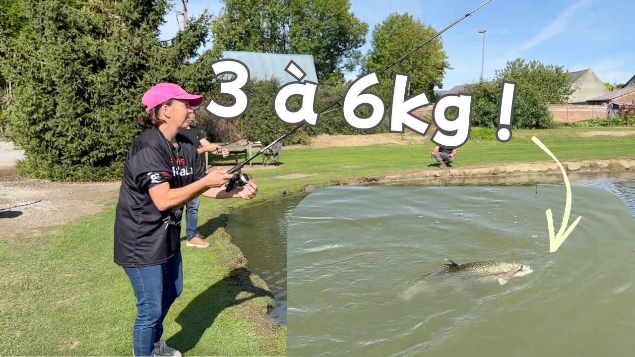 L&acirc;cher de Super Grosses Truites aux Etangs de Cilly