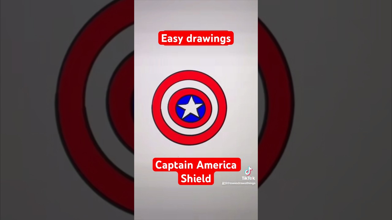 How to draw Captain America shield #marvel #avengers #art #drawing #howtodraw #ipad