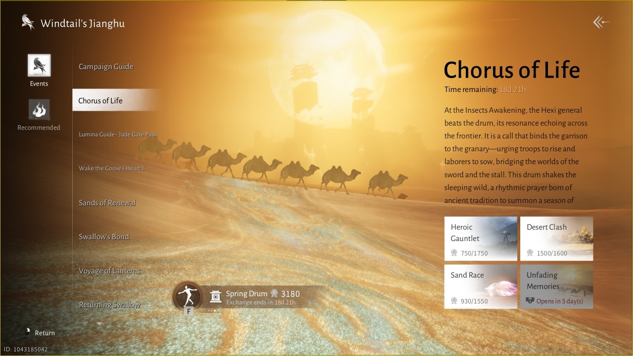 🔴[Where Winds Meet] Chorus of Life Day 1 - Heroic Gauntlet - Sand Race - Dessert Clash