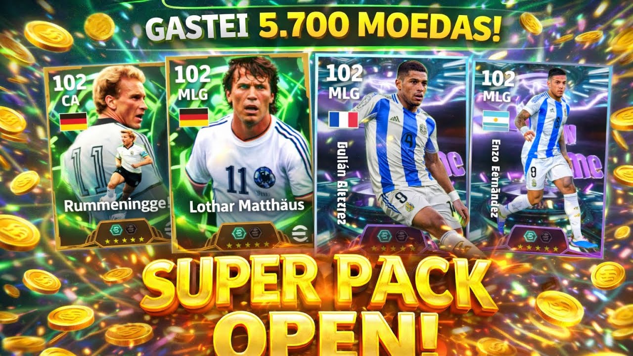 GASTEI 5.700 MOEDAS! RUMMENIGGE, MATTHÄUS E MAIS! 😱 #efootball #pes #efootballaggiornamento 