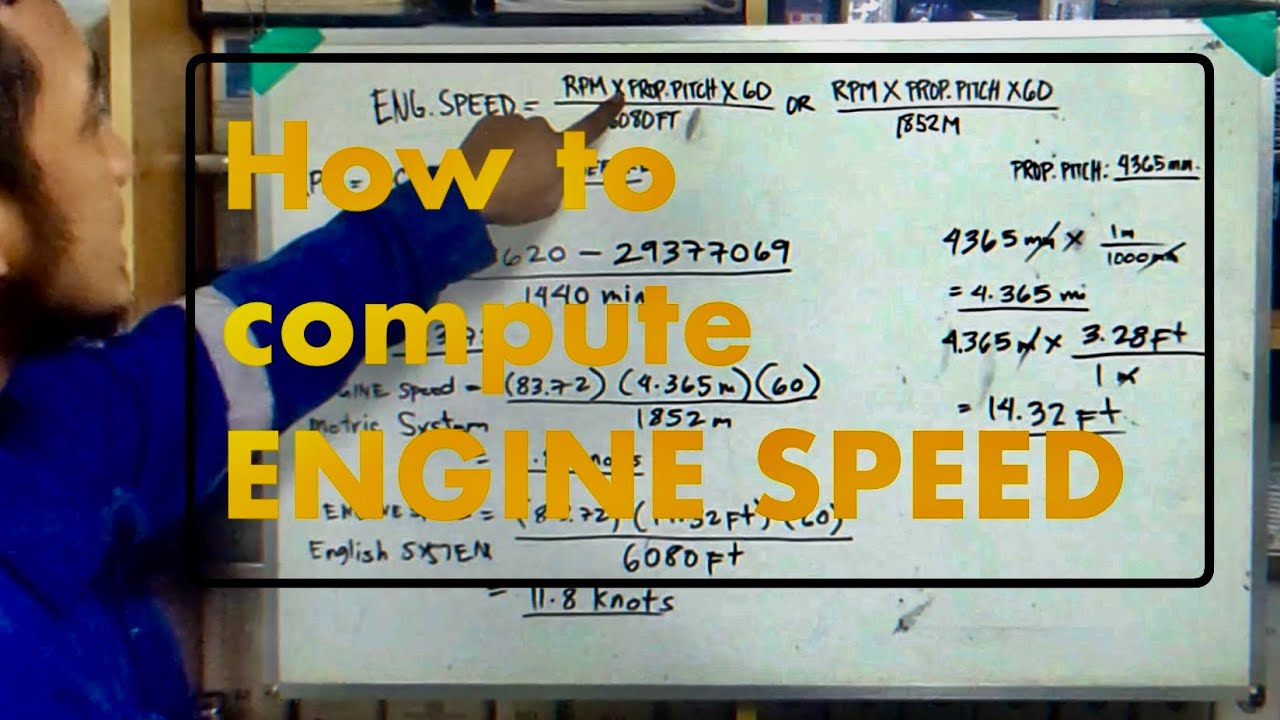 Very Easy way to compute Engine Speed, Prop  Pitch & Pitch Constant