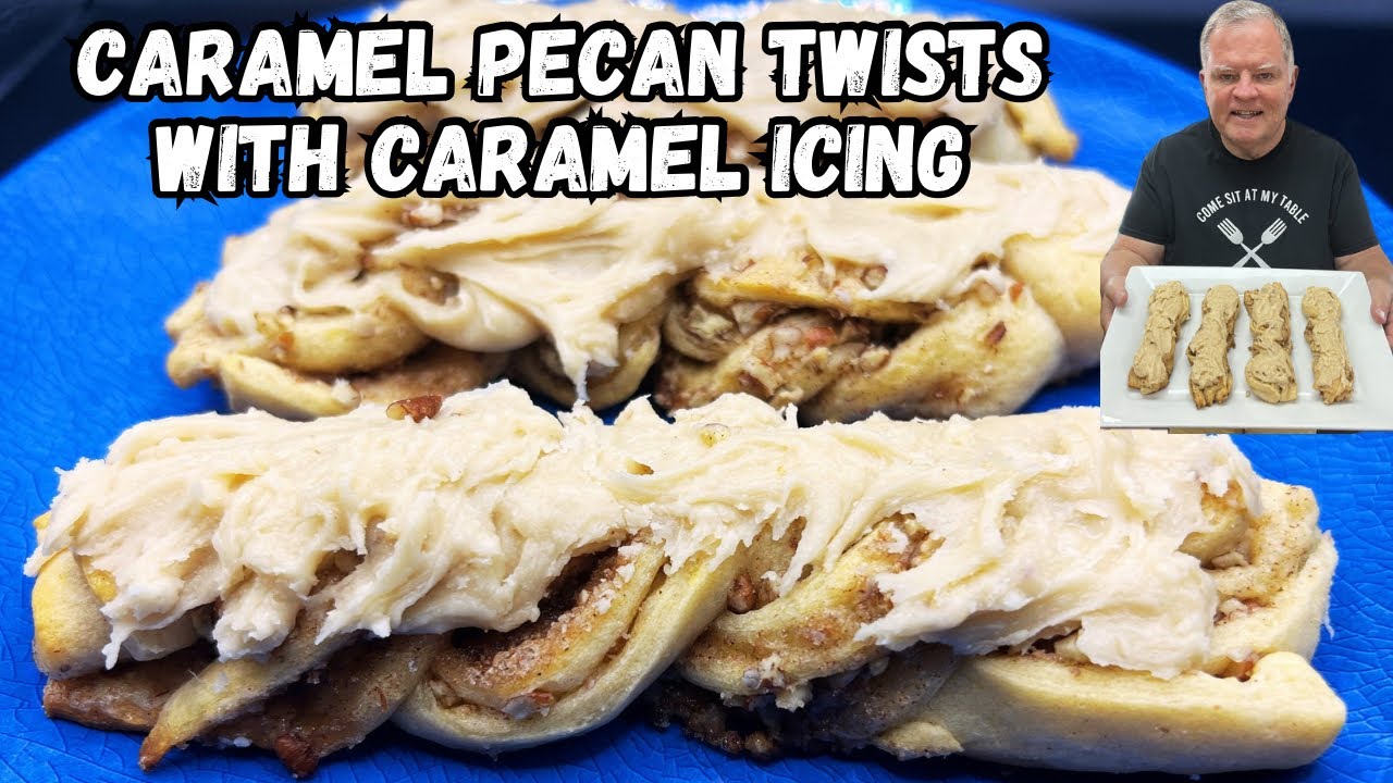 Caramel Pecan Twists with Caramel Icing - Quick and Easy Breakfast, Brunch or Snack Pastries!