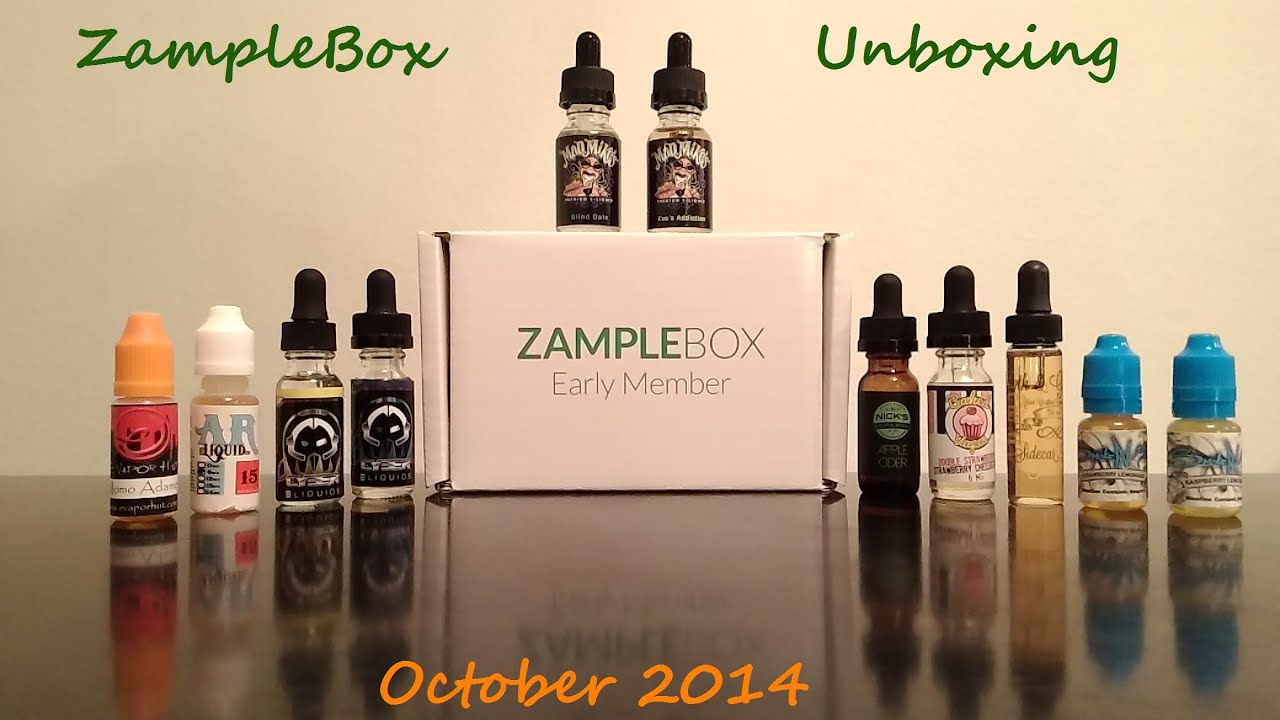 ZampleBox Unboxing  |  October 2014  |  Gold Membership  |  Best E Juice   |  Vapor  |  E Cig