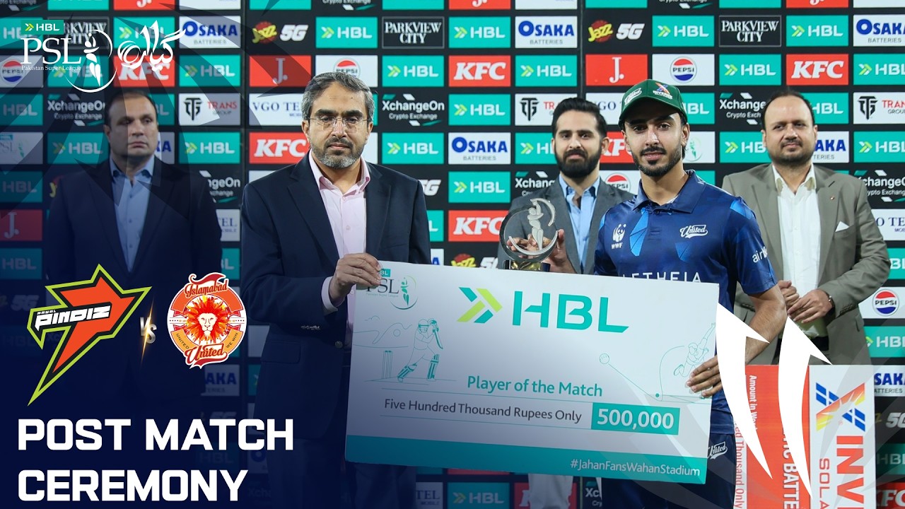 Post-Match Ceremony | Rawalpindiz vs Islamabad United | English | Match 12 | HBL PSL 11 | MZB1K